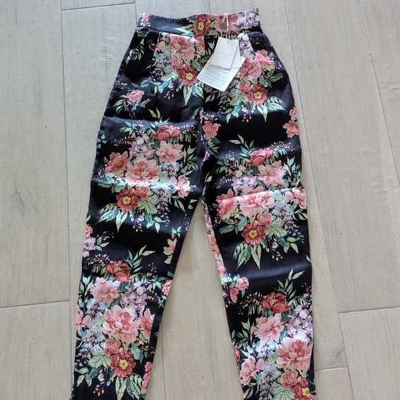 Zimmermann Pants - Zimmermann Floral Black Pants